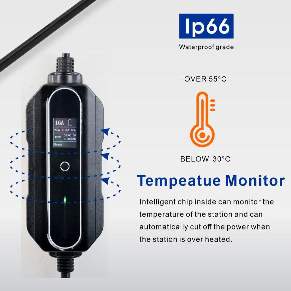 Portable Electric Car Charger 7kW Type 1/ 2