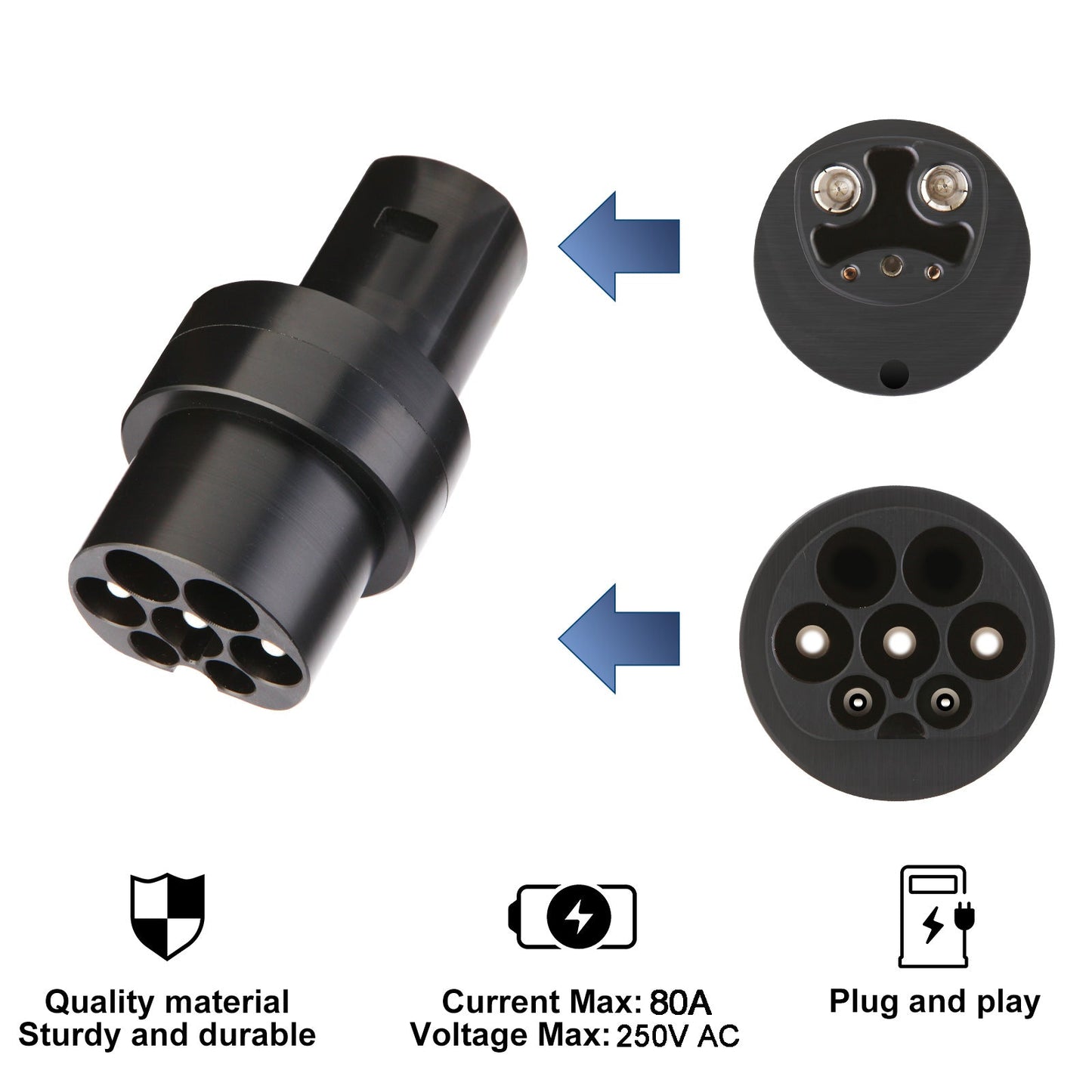 Adapter Type 2 to US Tesla AC only (up to 7 kW)