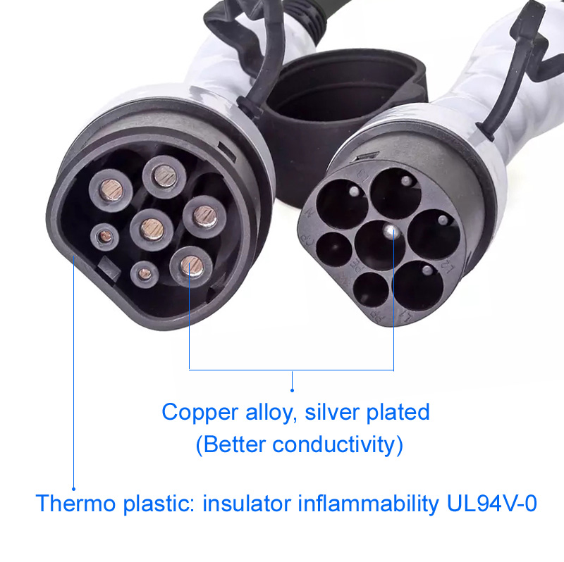 Type 2 Coiled Charging Cable 11kW-22kW