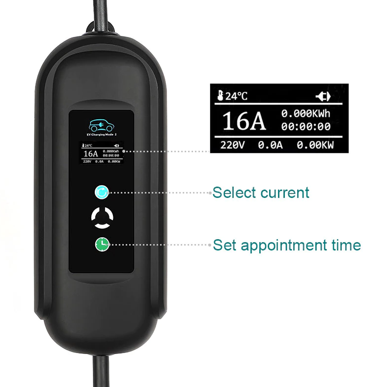 Portable Electric Car Charger 11kW Type 2